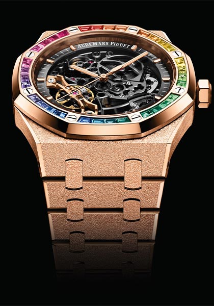  Royal Oak Frosted Gold Double Balance Wheel Openworked 