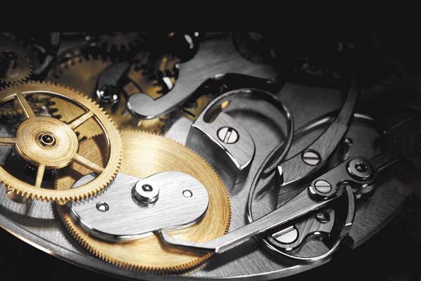 Brossage and colimaconnage on a Breguet movement