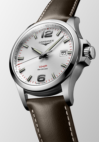 Longines adorns its Conquest V.H.P. with leather 