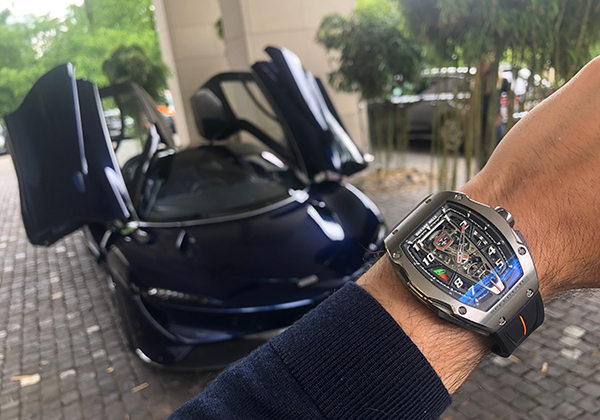 Driving around town with McLaren and Richard Mille