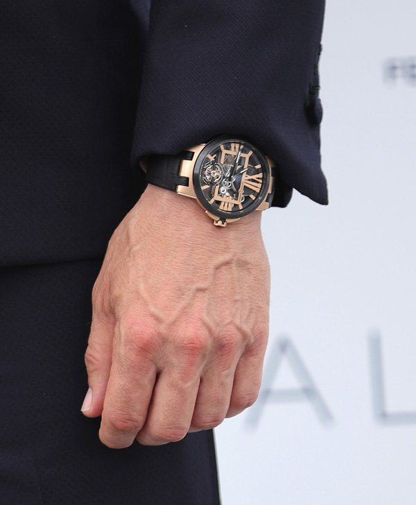 Mads Mikkelsen wears a Ulysse Nardin watch in Cannes