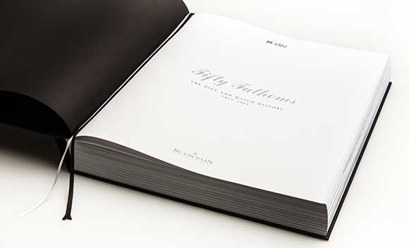 The Blancpain book recounting the history of diving and dive watches