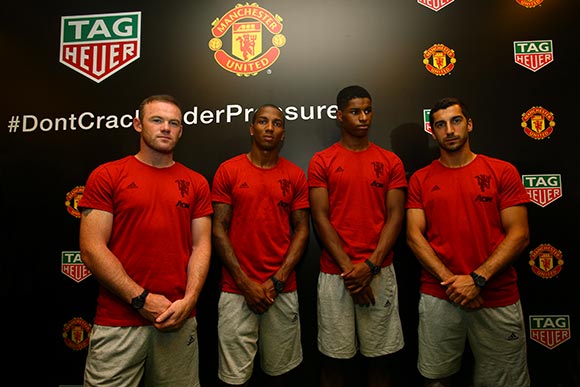 Manchester United Wayne Rooney, Ashley Young, Marcus Rashford et Henrikh Mkhitaryan