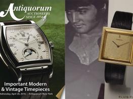 April 20th auction of “Important Modern & Vintage Timepieces” - Antiquorum Auctioneers