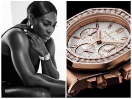 Serena Williams and her Audemars Piguet Royal Oak Offshore Chrono in rose gold - Wimbledon 2016