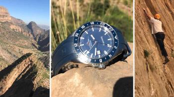 A Scafograf GMT, put to a punishing test in the Moroccan Atlas mountains - Eberhard & Co.