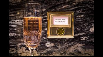 But the champagne’s not in the glass – it’s under it! - Champagne dials