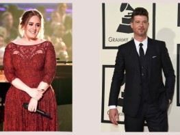 Adele and Robin Thicke in Harry Winston - Harry Winston