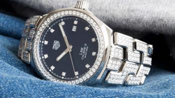 Link 41mm set with diamonds - TAG Heuer