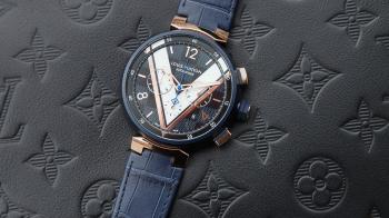 Tambour Damier Cobalt chronograph - Louis Vuitton