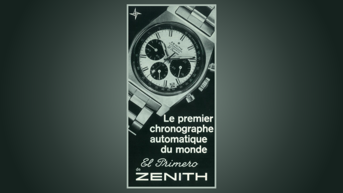 Advertisement for the El Primero at its launch in 1969 © Zenith