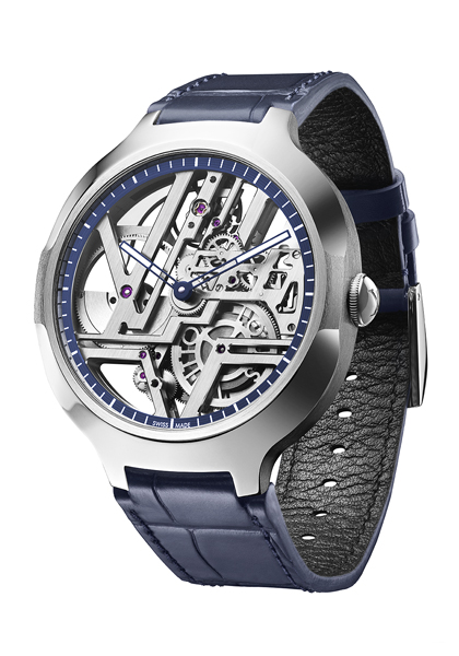 Louis Vuitton's Voyager Skeleton Timepiece Features The Maison's Iconic  Monogram