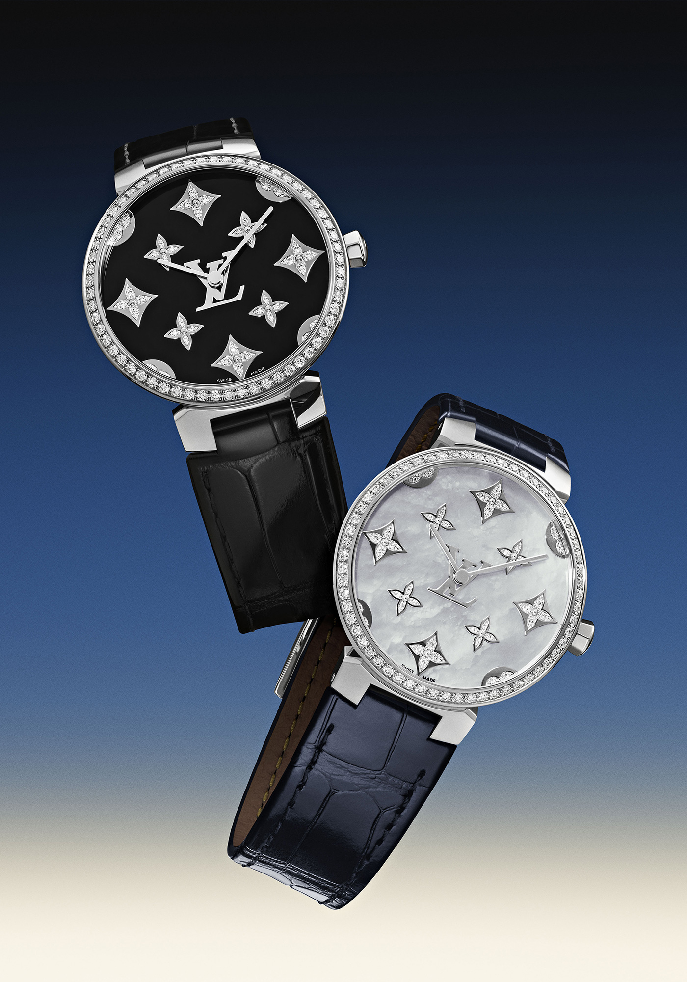 Dentelle de Monogram white mother-of-pearl watch, Louis Vuitton