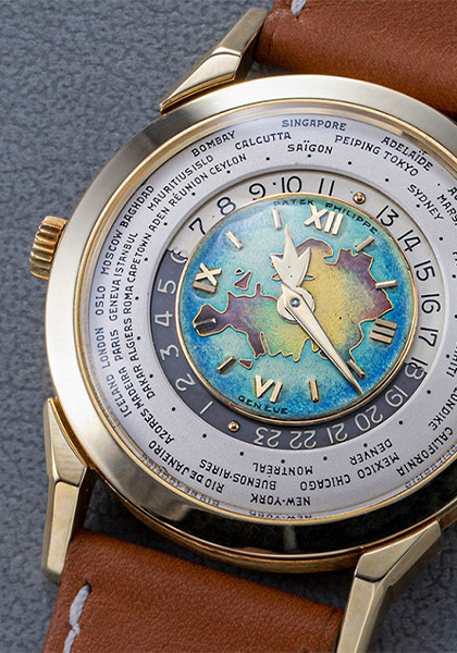New World Record for Highest Price for a Patek Philippe Two-Crown Wristwatch with Cloisonné Enamel Dial