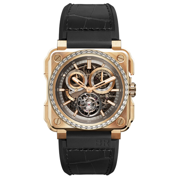 Bell-Ross-BR-X1-tourbillon-chronograph-or-rose-diamants Bell & Ross