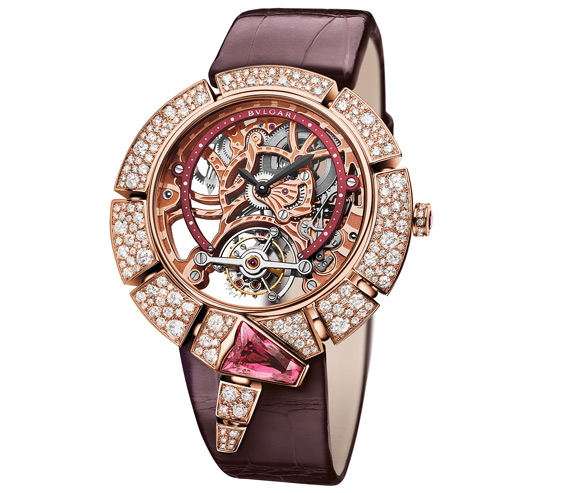 Bulgari Serpenti Incantati Tourbillon Squelette or rose