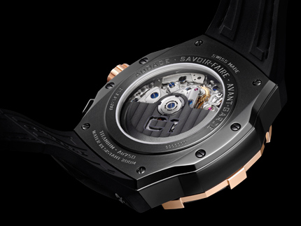Concord Chronograph C1 Black and Gold, ref.0320227 case back