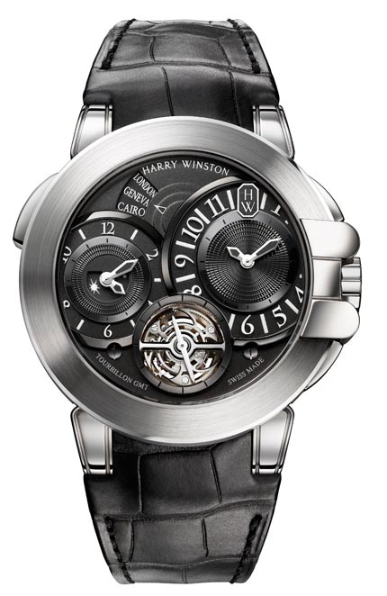 Harry Winston, Ocean Tourbillon GMT, ref OCEATG45WW004