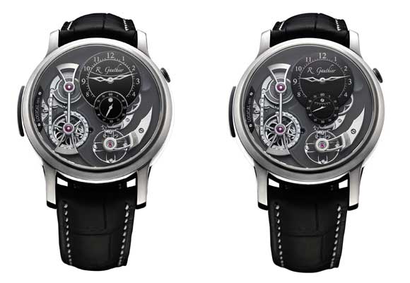 Romain Gauthier Logical One Natural Titanium black dials