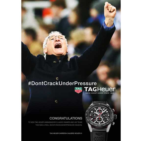 Claudio Ranieri joins the TAG Heuer family