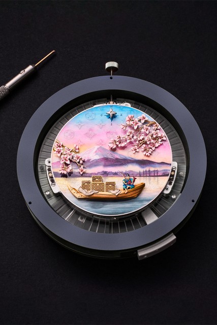 Escales Autour du Monde: Escale au Mont Fuji Pocket Watch