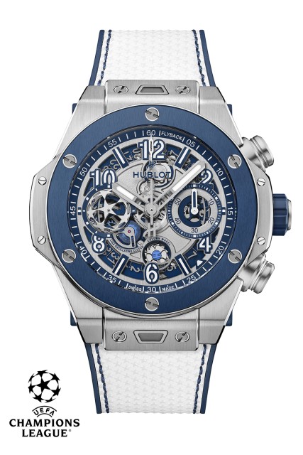 Hublot Big Bang UEFA Champions League with trophy replica in box