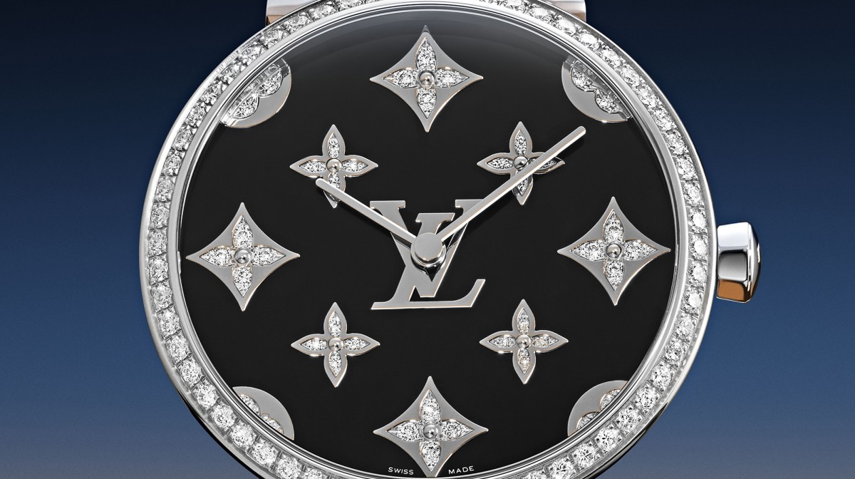 Louis Vuitton Tambor Slim Quartz Dentelle with Diamonds Watch Louis Vuitton Stainless Steel Diamond Tambour Slim Quartz  main image 2