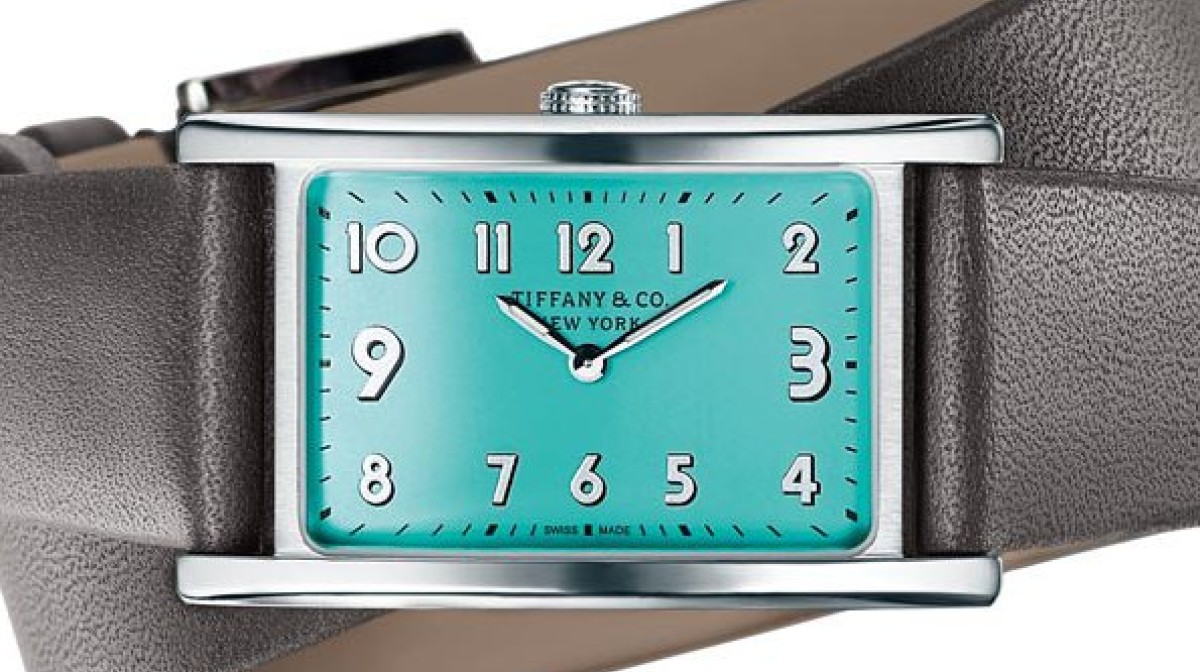Tiffany & Co Watch Quartz East West Mini Navy Silver Tiffany East West Mini 3668644 Quartz Genuine Leather Strap  main image 3