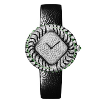 MONTRE JOAILLIÈRE TIGRÉE Or gris rhodié