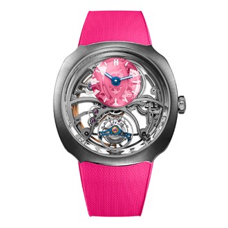 STREAMLINER CYLINDRICAL TOURBILLON SKELETON ALPINE LIMITED EDITION PINK LIVERY
