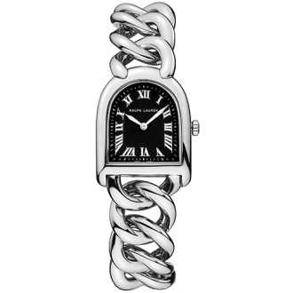Stirrup Petite-Link Steel (black dial) © Ralph Lauren