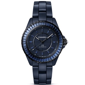 J12 Bleu 38 mm sapphires watch © Chanel