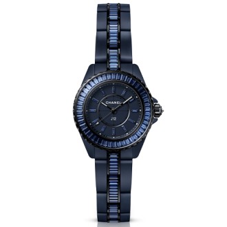 J12 Bleu 28mm Sapphires