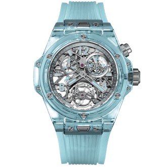 Big Bang Tourbillon Chronograph 20th Anniversary Water Blue Sapphire © Hublot