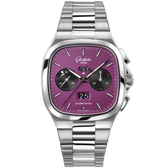 Seventies Chronograph Panorama Date Purple and stainless steel bracelet