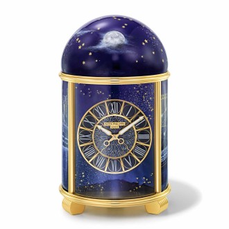 Dome Table Clock - Brooklyn Bridge by Night