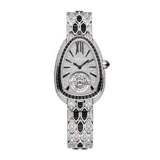 Seduttori Tourbillon White Gold, Diamonds And Black Spinel 