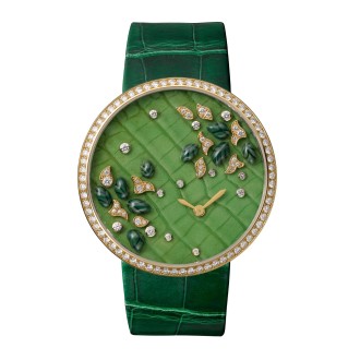 Montre broche Les Indomptables de Cartier, décor crocodile