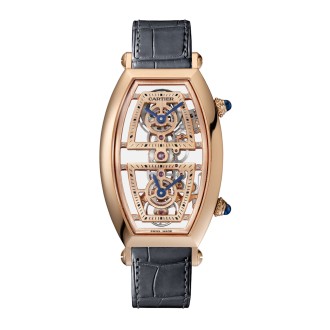 Pink Gold Skeleton Dual Time Zone Watch 