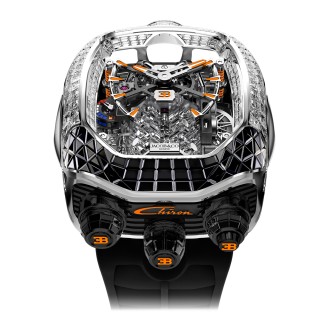 Bugatti Chiron Tourbillon Baguette Black And Orange Sapphires