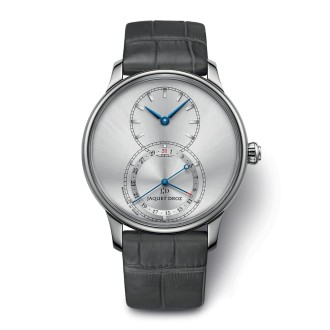 Grande Seconde Quantième Satin-Brushed Gray