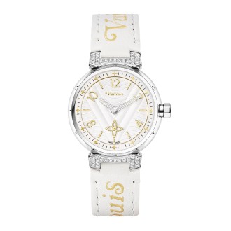 Tambour New Wave paved watch