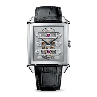 Tourbillon with three gold bridges
