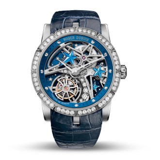 Excalibur single flying tourbillon Shooting Star Blue