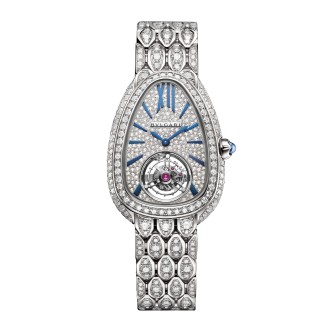 Serpenti Sedduttori Tourbillon White Gold and Full Diamonds