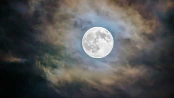 Moon in the night sky
