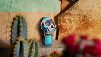 Tourbillon Skelet Or rouge - Catrina Skull © Jaquet Droz