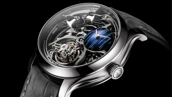 Endeavour Minute Repeater Cylindrical Tourbillon Skeleton Cosmic Rain © H. Moser & Cie.