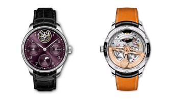 Portugieser Perpetual Calendar Tourbillon in Platinum with a Purple Dial © IWC Schaffhausen