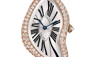 Crash watch, pink-gold gem-set bezel - Cartier